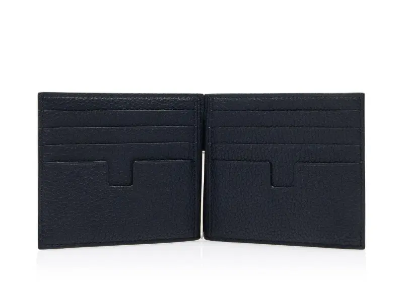 GRAIN LEATHER MONEY CLIP WALLET MIDNIGHT BLUE online